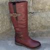Women's Fashion Casual Shoes Leather High Boots Knight Boot Long Martin Boots Snow Boots Plus Size 35-43