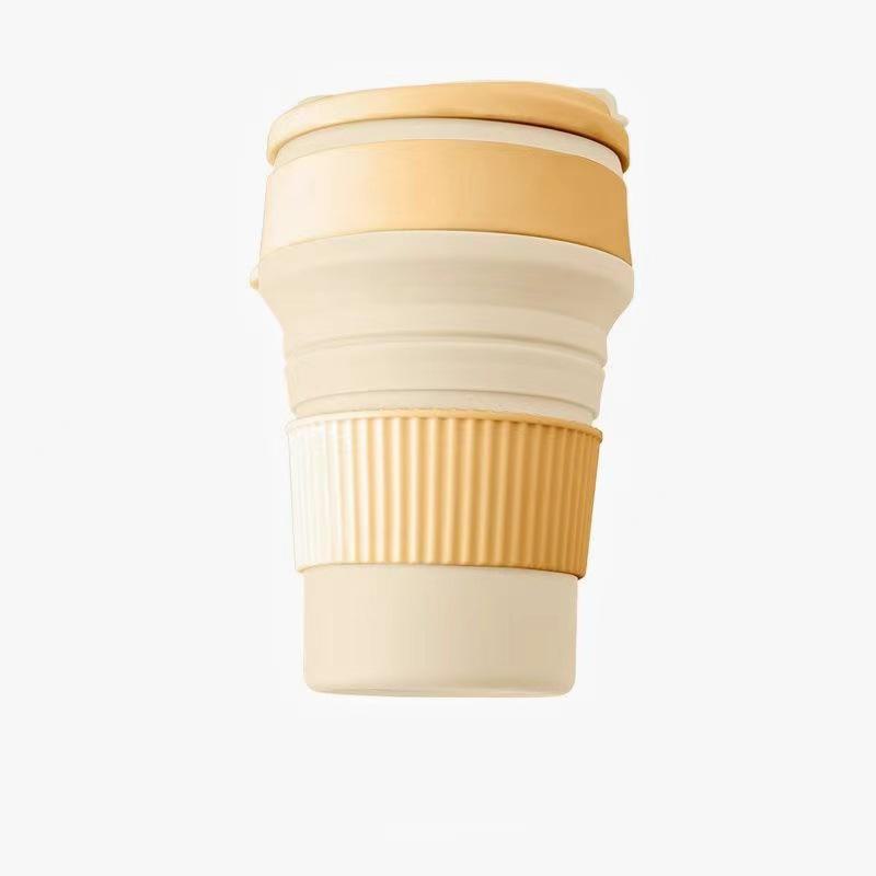 Foldable Silicone Coffee and Juice Cup for Travel and Outdoor Use