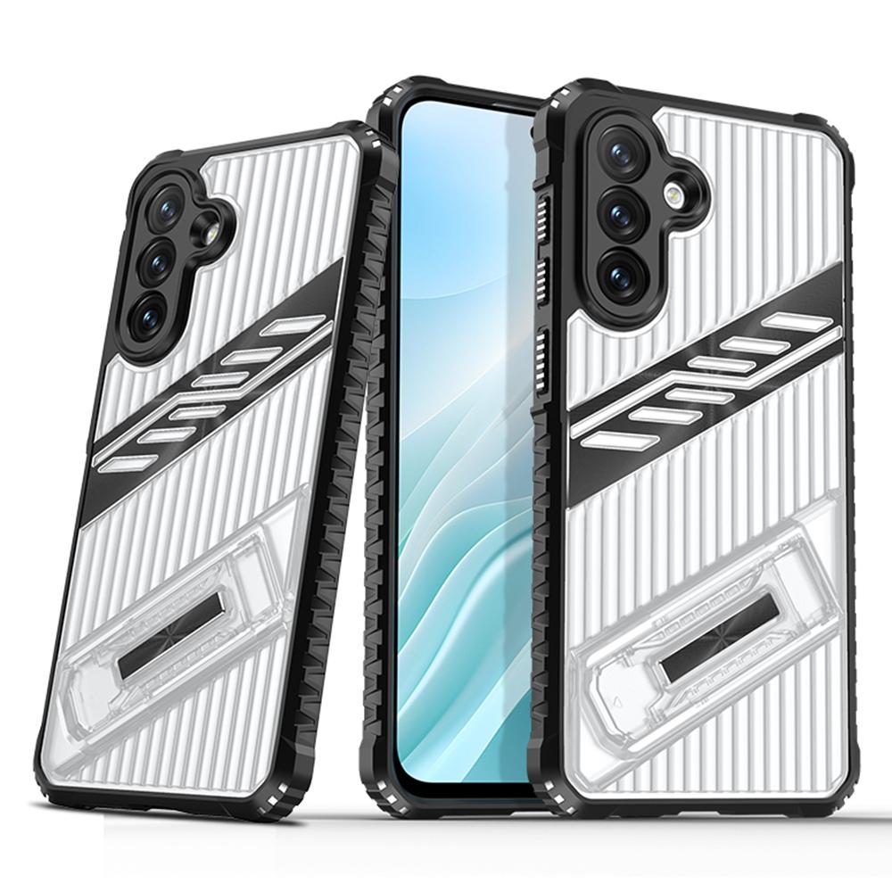 For Samsung Galaxy A35 5G Case Folding Kickstand PC+TPU Anti Drop Phone Cover