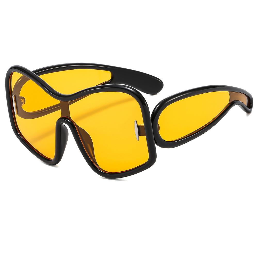 New Integrated Large Frame One-piece European and American Women's Sunglasses Fashion Trend Men's Sunglasses Women