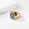 Anello AG Massonico 8K Oro e Blu Anello Timbro Vintage da Uomo 2026