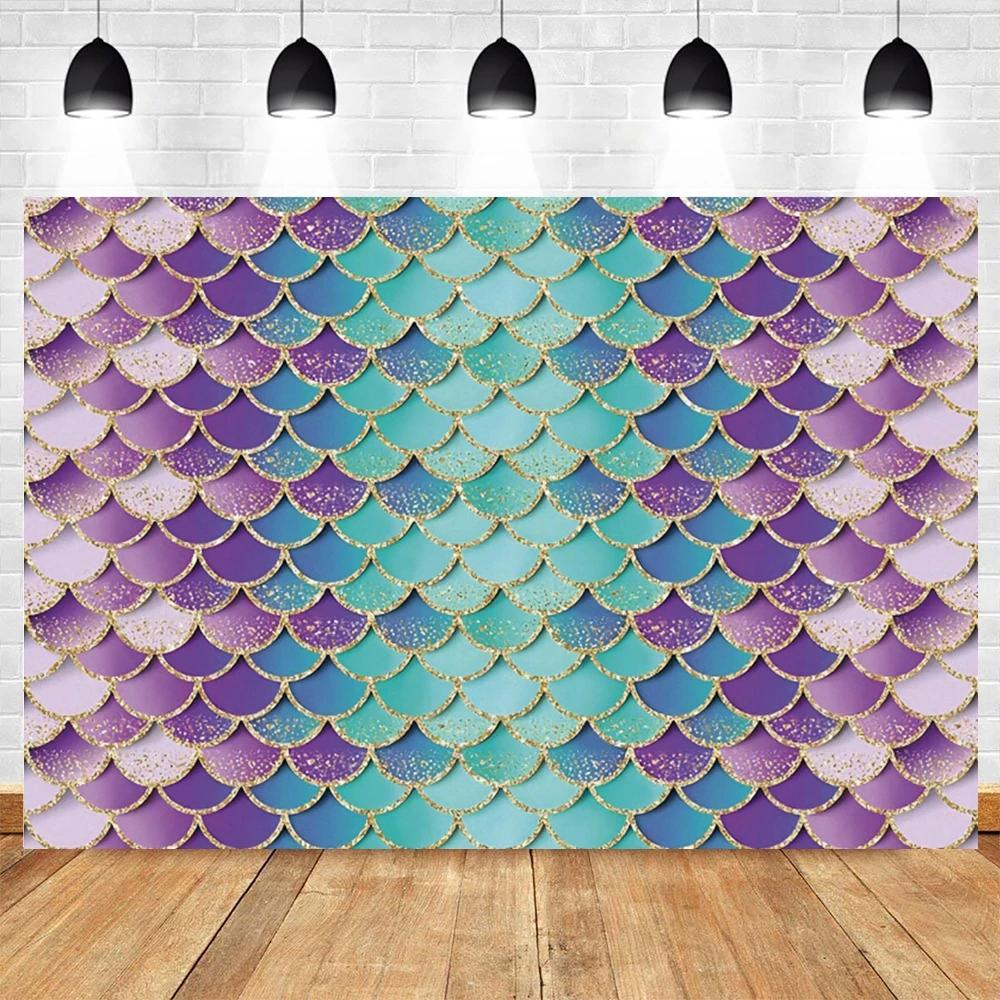 Mermaid Princess Girl Photography Background Birthday Party Decoration Background Photography Studio Photography Props