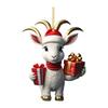 Cartoon Charming Goat Car Accessory Christmas Tree Decoration Vibrant Style Acrylic