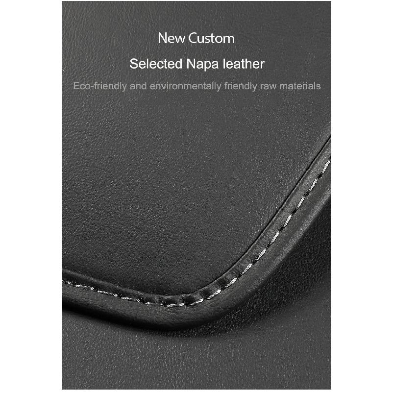 For Tesla Model 3 Highland Central Control Side Defense Kick Pad Nappa Leather Model Y 2023 Right Rudder Protective Foot Pad