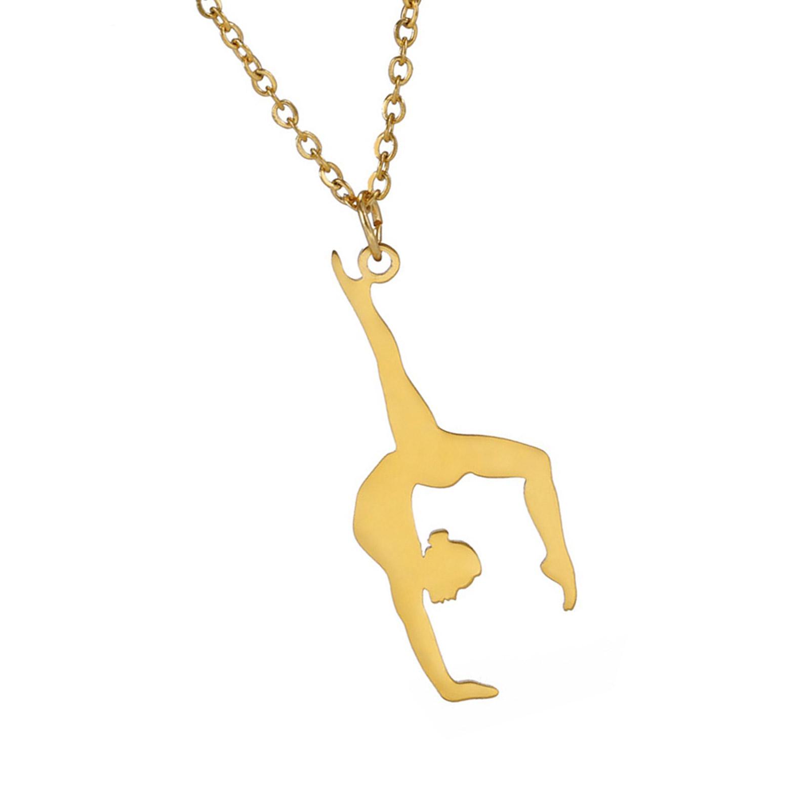 

Модное ожерелье-подвеска для художественной гимнастики, портативное украшение для модных женщин, шарм из нержавеющей стали, ювелирное изделие