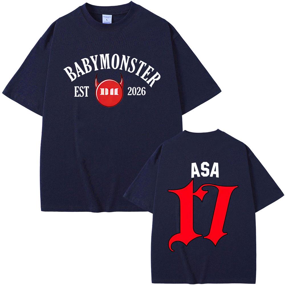 Babymonster Ahyeon Asa Rami Rora Ruka Pharita Chiquita Tour 2026 Tshirt Unisex Women Fashion Oversized Cotton Short Sleeve T Shirt