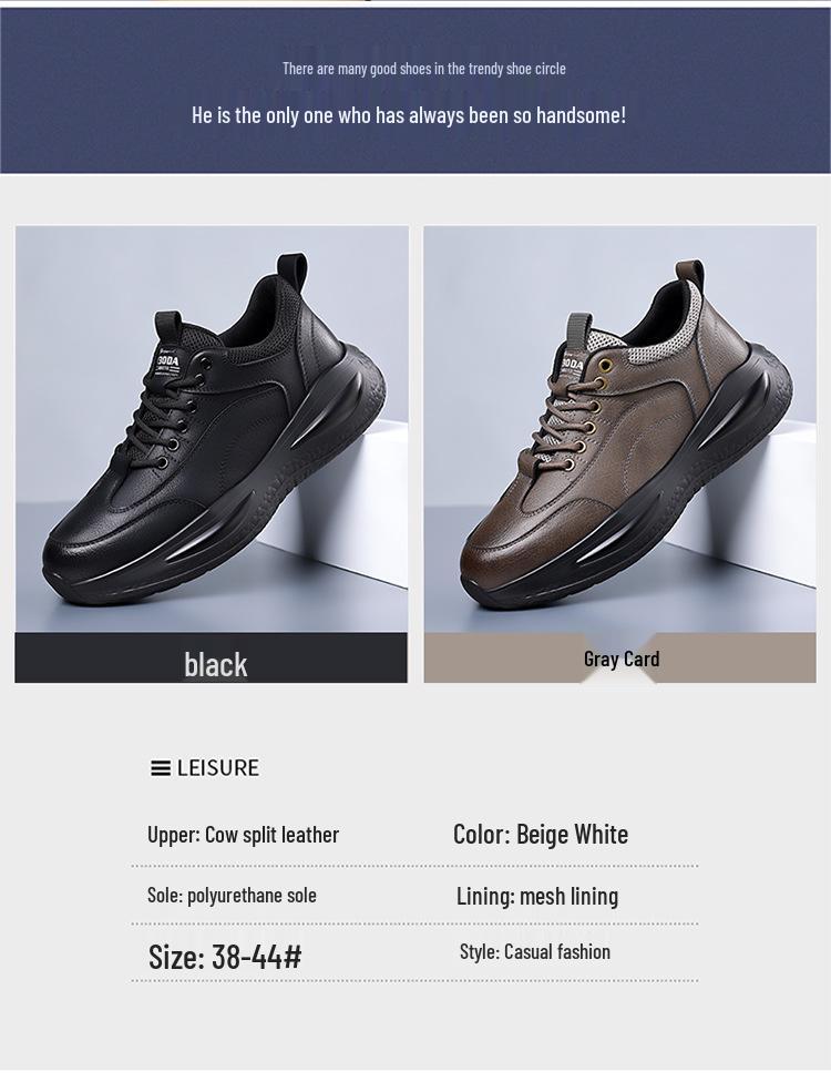 2025 Herbst Herren Weichsohle Lässige Echtleder Laufschuhe