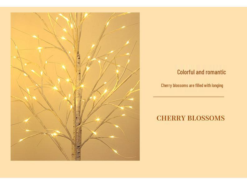 Lumini LED tip șir cu ramuri de mesteacăn - Decor de cameră și iluminat ambiental