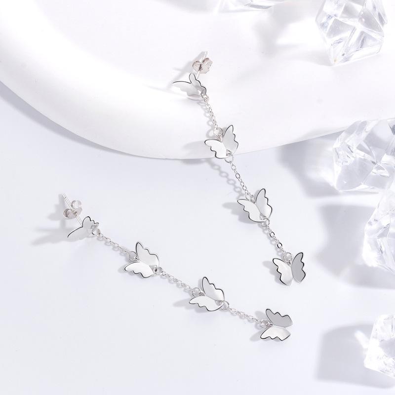Dancing Butterfly Tassel Earrings Female Fresh And Sweet Niche Design Creative Earrings Jewelry Female Premium