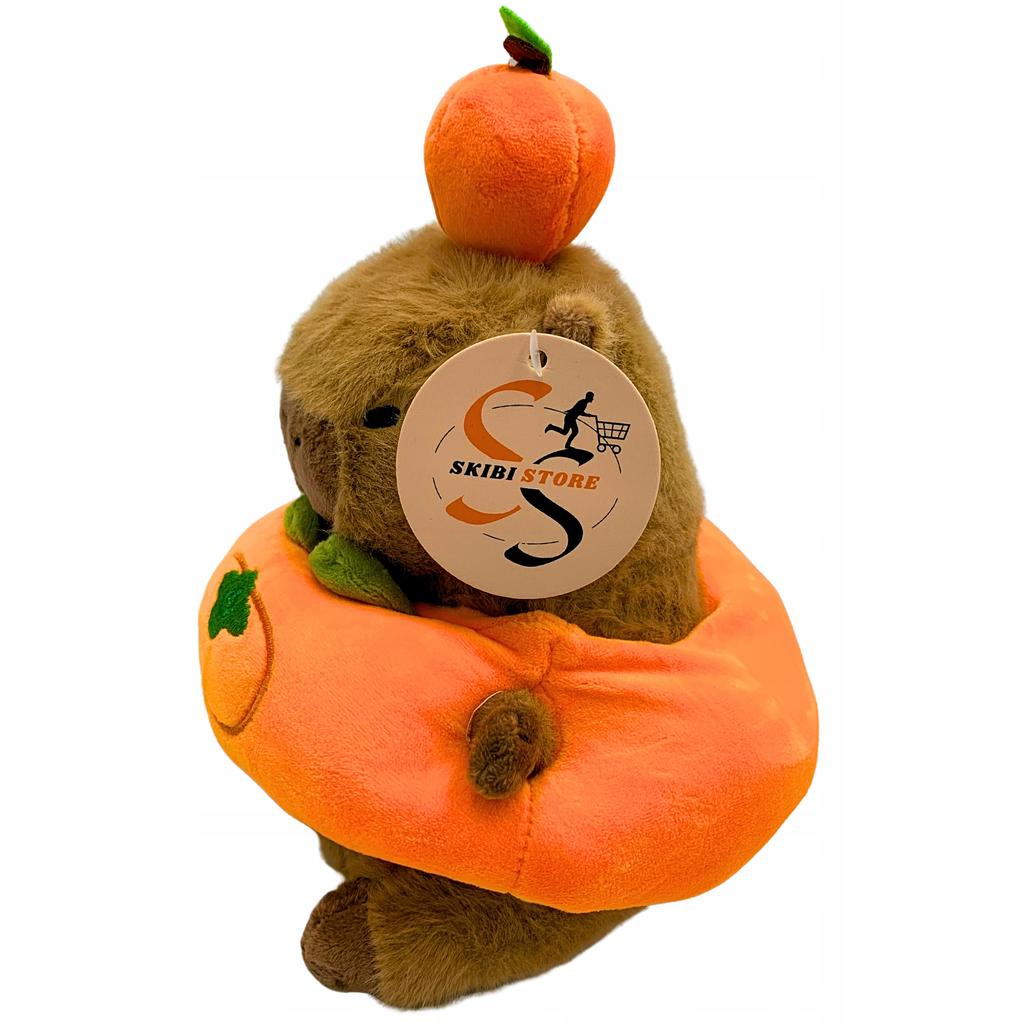 Capybara Plush Toy With Orange 25Cm