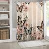 1Pc Printed Shower Curtain Hook Polyester - With Hooks Waterproof Mildew Proof Easy Install Washable