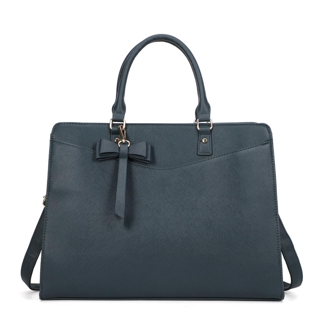 European and American Fashion Cross Pattern Large Capacity Single Shoulder Handheld Women's Bag Notebook Office Business Commuter Stock Tote Bag