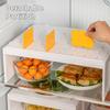 Plastic Storage Rack Refrigerator Layered Separator Shelves With Detachable Partition Kitchen Food Storage Basket