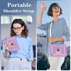 Heavy Duty Protective Cases for Samsung Galaxy Tab A11/A11 Plus/A9/A9 Plus Shockproof Silicone Cover Crossbody Shoulder Strap