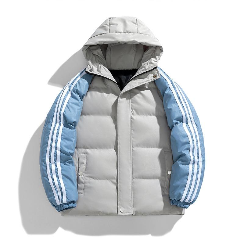 Autumn and Winter New Cotton Clothes Sports Casual Jacket Men s Large Size Loose Thickened Hooded Casual Jacket Men L хаки