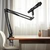 DIFEIUKI Desk-Mounted Microphone Stand with 360 Rotation, Adjustable Angle, Extendable, and Foldable for Condenser and Dynamic Microphones, Ideal for