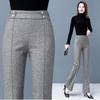 Spring Autumn Women Woolen Pants Women High Waisted Casual Straight Flare Pants Slim Lady