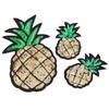 3Pcs Pineapple Embroidered Fabric Patches Sew Iron On Bag Clothes Applique Craft DIY Decoration