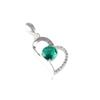 Chrome Diopside Gemstone 925 Sterling Silver Women Jewelry Zircon Pendant 1.37" CZP-5-3