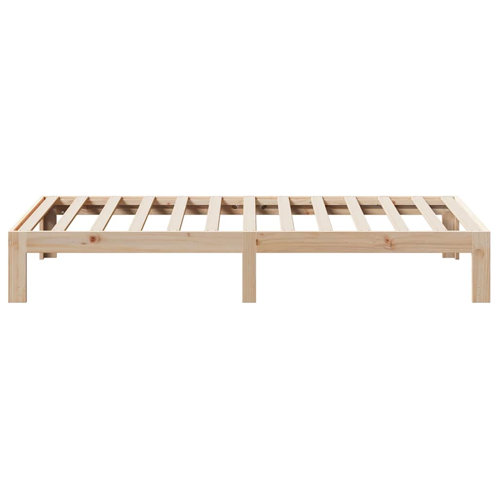 Solid Wood Bed Frame Without Mattress 90 X 200 Cm Pine Wood