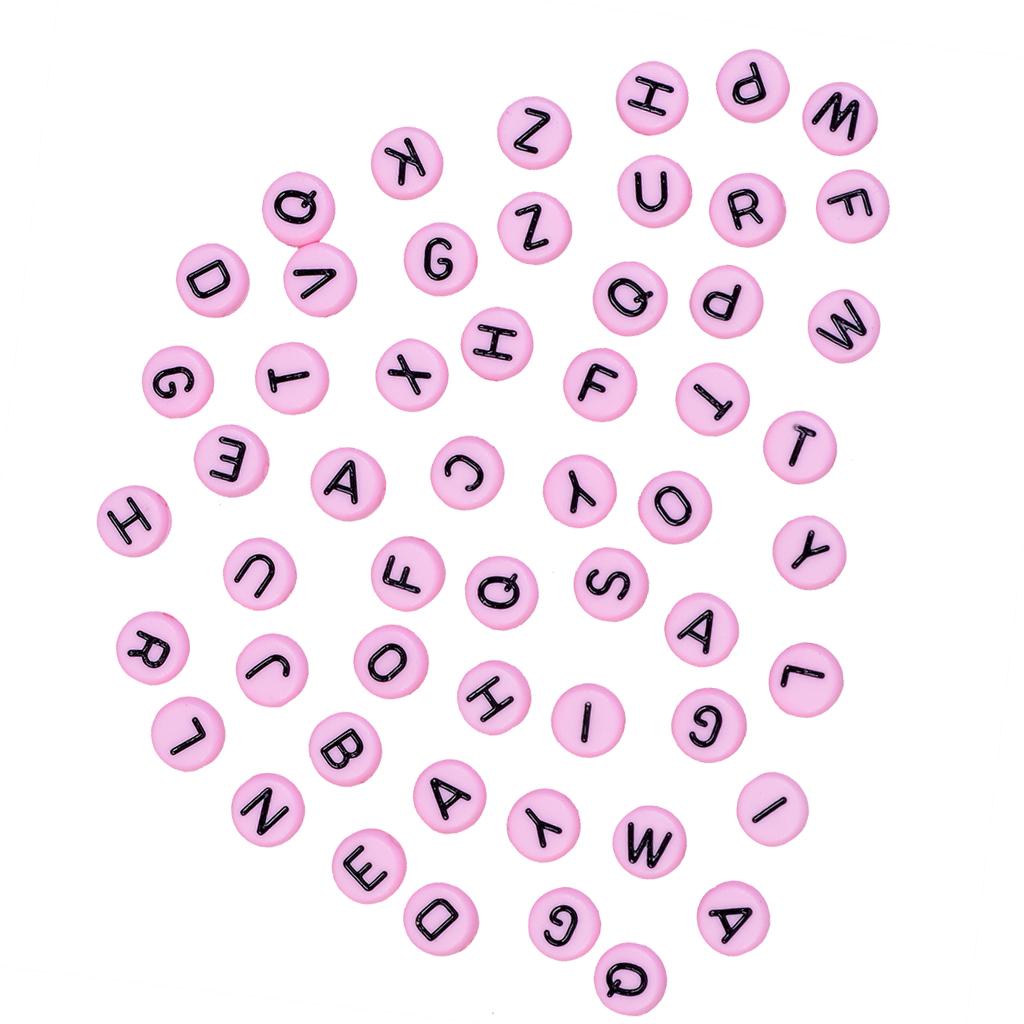 200 Pcs Colorful Acrylic Beads Charm Alphabet Letter Bead DIY Jewelry 1  Clear Multicolor