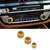Yellow Aluminum Middle Console Ac Knob Cover Trim For BMW 5 Series G30 2018-