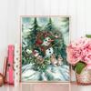 Diamant-Malerei, Kreuzstich, Winter-Vogel, Diamant-Stickerei, Weihnachten, Schneemann, Bastelset, handgefertigtes Geschenk
