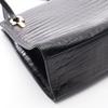 Used Salvatore Ferragamo Gancini crocodile embossed Tote Bag leather Black Used Women