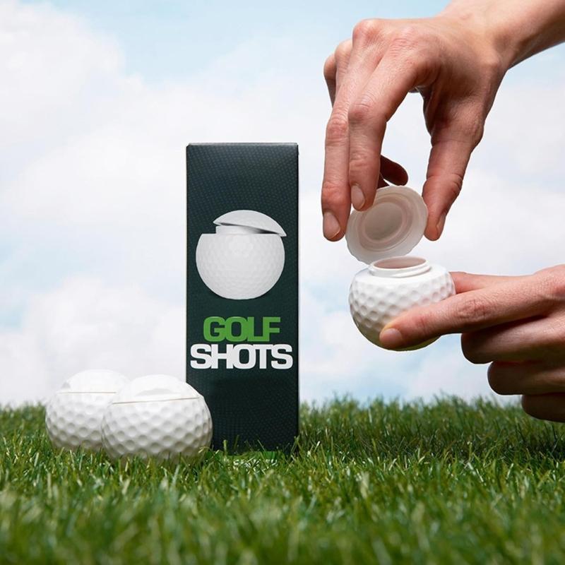 1/3Pcs Golf Balls Shape Shot Glass With Lid Reusable Wine Cup Plastic Golf Shot Glasses Gift For Golf Enthusiasts