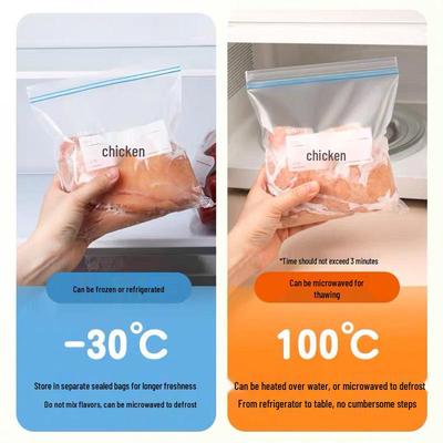 Thickened Food-Grade Self-Sealing Freezer Storage Bags with Double Zipper Ribs
