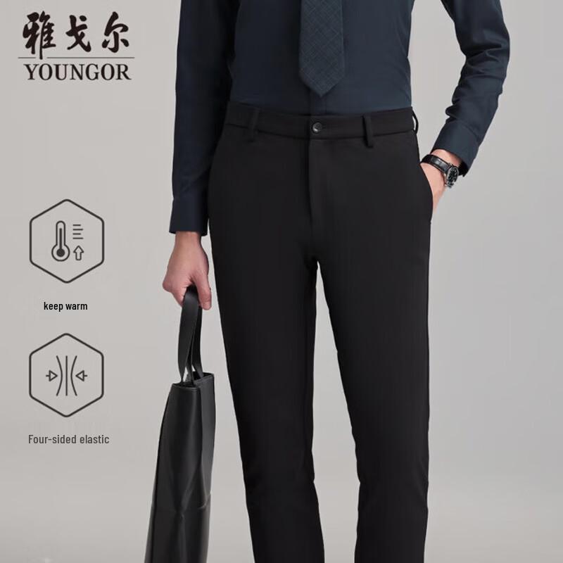 

YOUNGOR Men s Soft Knit Straight-Leg Pants 180/90A