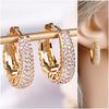 1 Par de Pendientes de Aros Huecos Color Oro