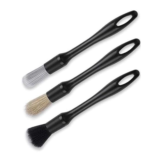 Car Wash Brush, Detail Brush, Car Wash Goods, Non-Scratch, Set of 3 Parts Cleaning Brush, Wheel Brush, Corner Cleaning Brush, Bicycle Brush, Inner