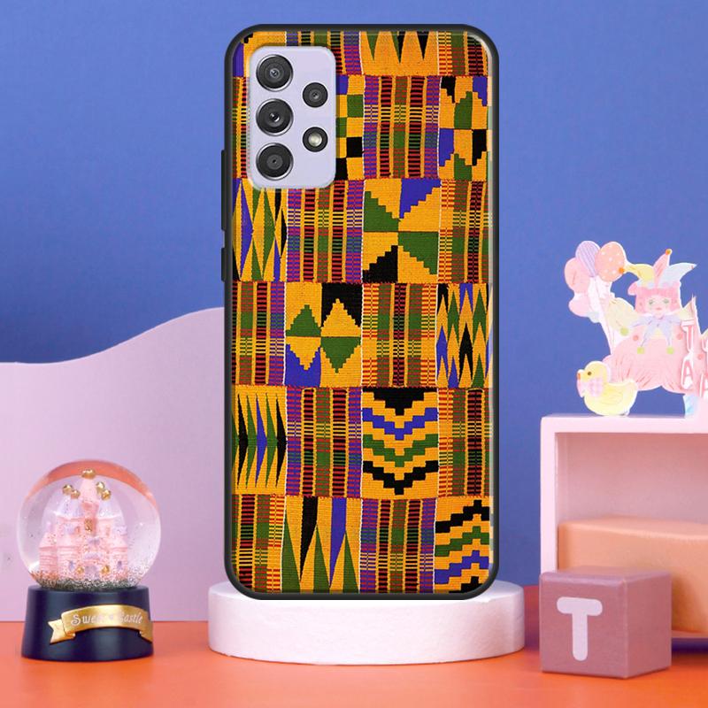 African Wax Fabric Case For Samsung Galaxy A15 A35 A55 A56 A06 A16 A26 A36 A32 A52 A13 A33 A53 A14 A34 A54 A17