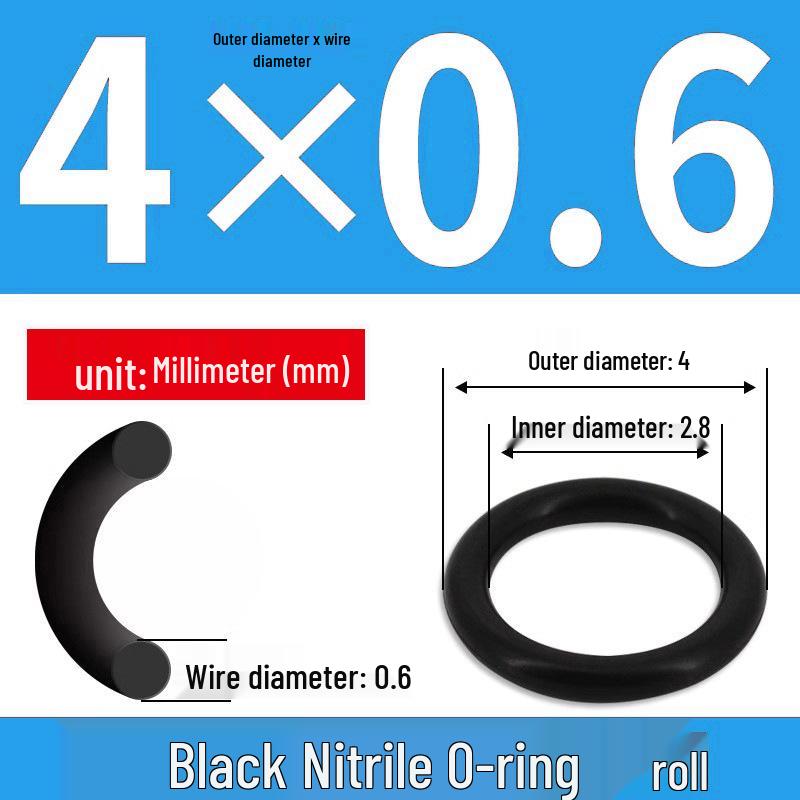 Durable Nitrile Rubber O-Ring, Wire Diameters 0.4-0.8mm, Waterproof & Wear-resistant Sealing Ring