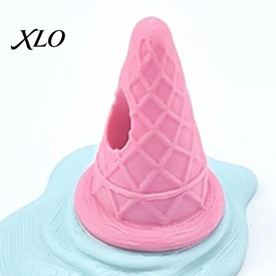 Desktop Pen Storage Container 3D Printed Melting Ice Cream Holder, Novelty Cone Desk Artistic Writing Tool Stand Stand, Funny Organizer, Decorative