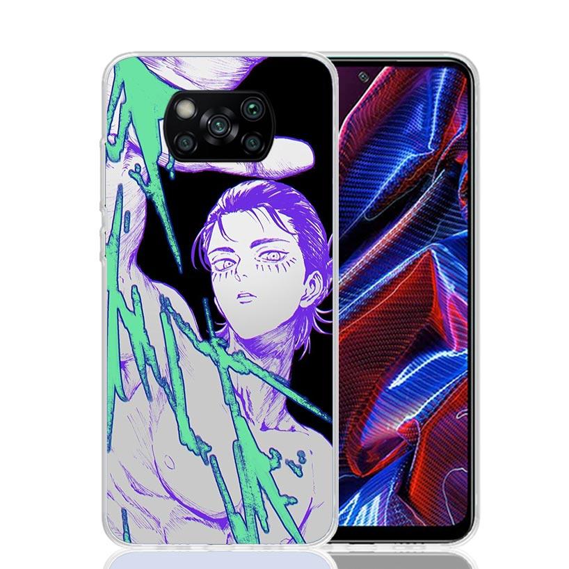 A-Attack on T-Titan Eren Yeager Phone Case For Xiaomi Poco X7 X6 X5 Pro F7 Ultra Redmi 15C 15 13 13C 12 12C 10 10A 10C 9 9A 9C 9