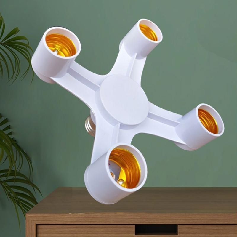 2/3/4/5/6/7 In 1 Light Bulb Socket Splitter, E26/E27 Light Socket Adapter Conventer, Standard Base LED Bulb Converter