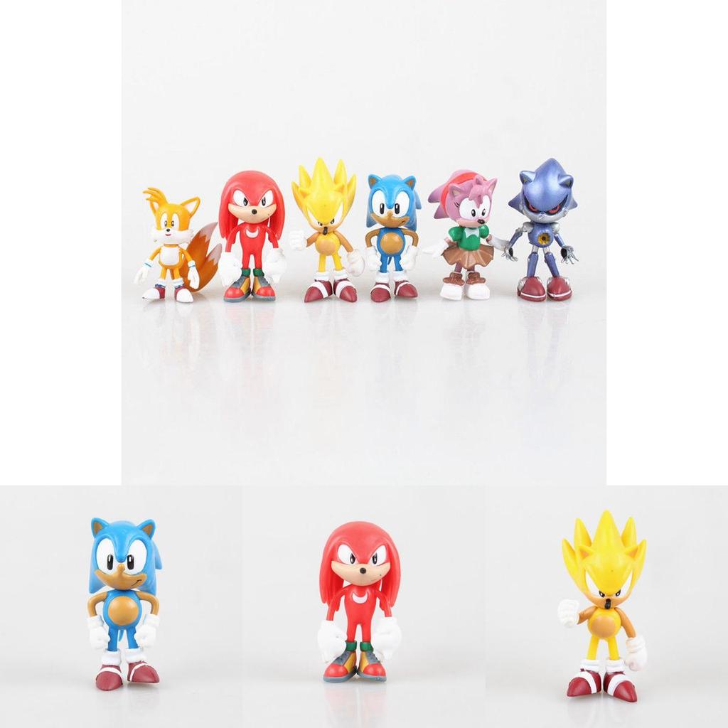 Premium Quality 6pcs Game Sonic The Hedgehog Action Figures Doll Set For Kids Gift