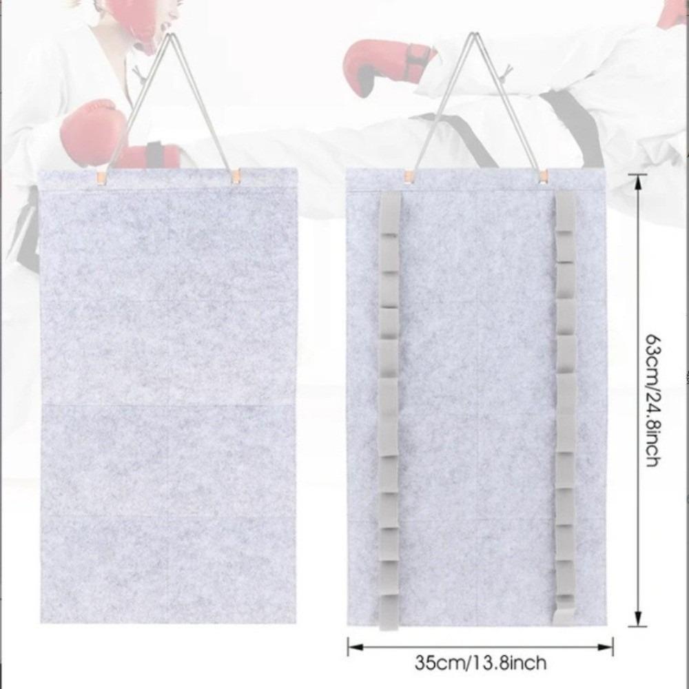 New Portable Karate Belt Display Stand with Hanging Medal Sticks Felt Hanging Bag Storage Rack Lightweight Storage Bag Gift