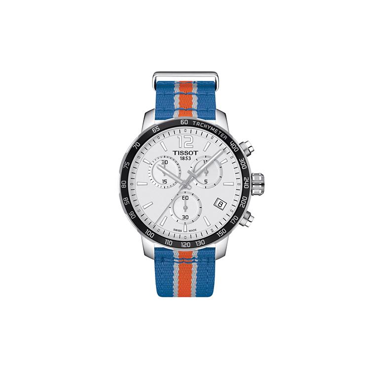 Tissot Time Jog Collection Quartz Movement Men's Watches Watch 42mm Silver Dial Stainless Steel Case Nylon Strap T095.417.17.037.06
