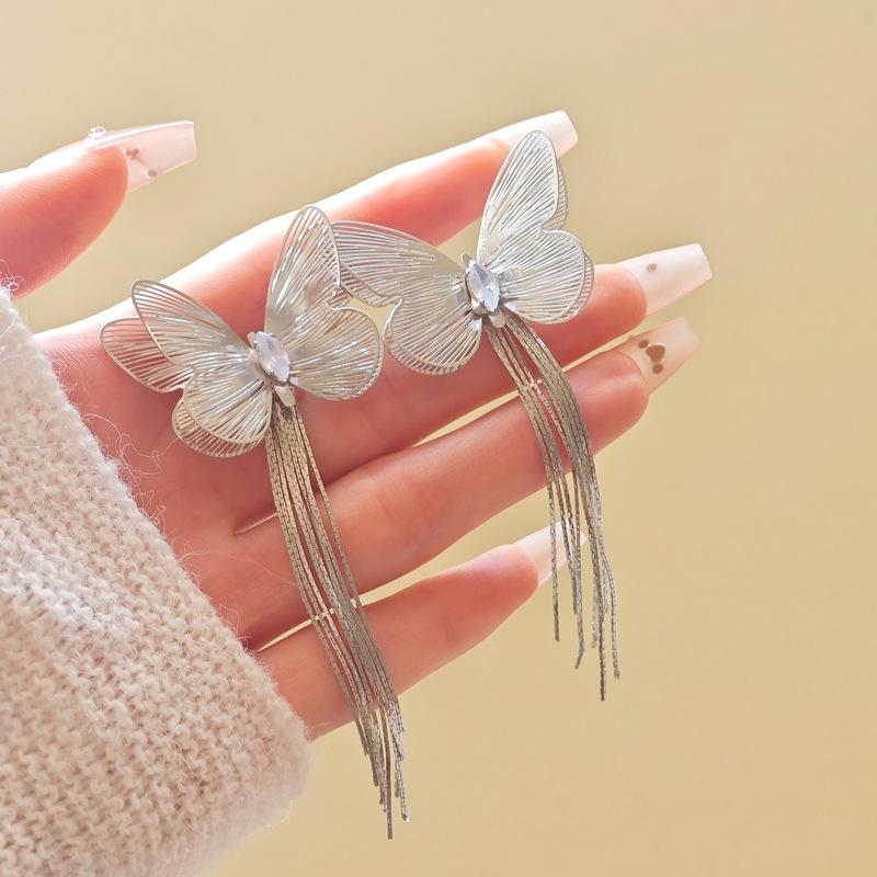 Butterfly Earrings Are Fashionable, Cold, Wind Drop Earrings, Temperament, Light Luxury, High-End Earrings