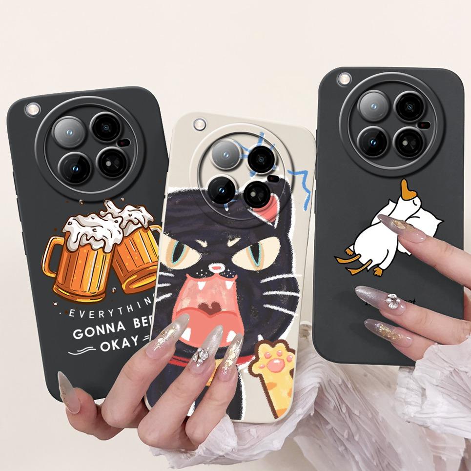 Cartoon Fashion Back Cover For Infinix Zero 40 4G X6860 Phone Case Soft Silicone Dragon Astronaut Black Cat Funda Zero40 Bumper