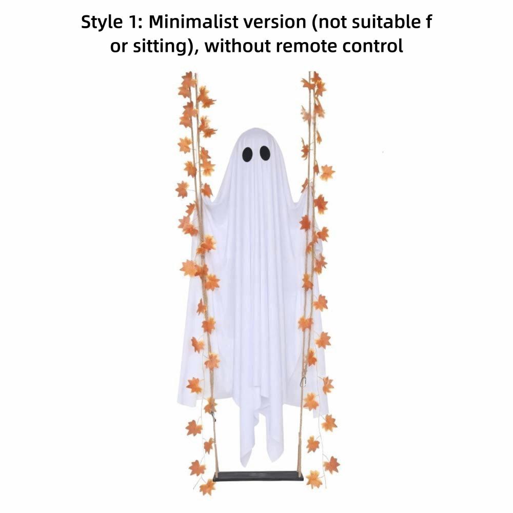 Grande Foglia d'Acero Fantasma Altalena Luce Carino Spettrale Fantasma Ornamento Esterno