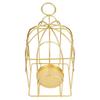 Gold metal candle lantern 25 cm