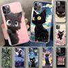 Anime Cute Black Cat Meow Phone Case Cover for iPhone 11 12 13 Mini 14 15 Plus 16 Pro Max 17 Air 7 8 + SE Art Customized Fundas