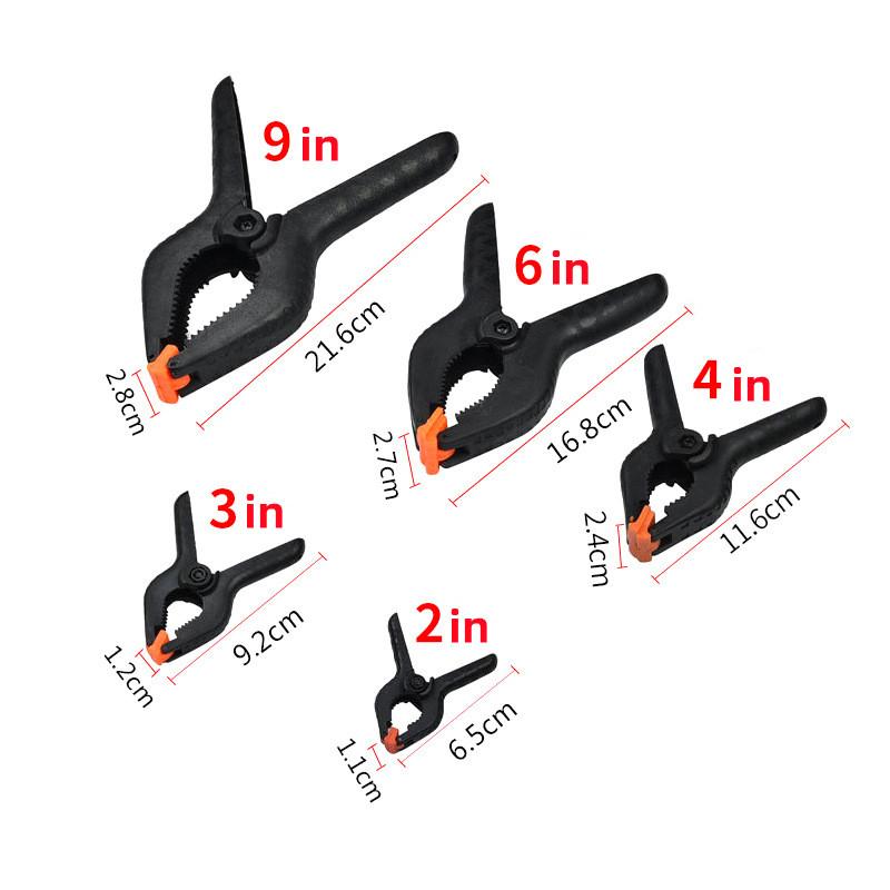 Spring Clamps DIY Woodworking Tools Plastic Nylon Clamps For Woodworking Spring Clip Photo Studio Background