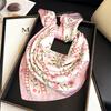 Luxury Printing Silk Square Scarf Women Neck Hair Tie Band Beach Hijab Kerchief Head Headbands Bandana Female Foulard 70Cm