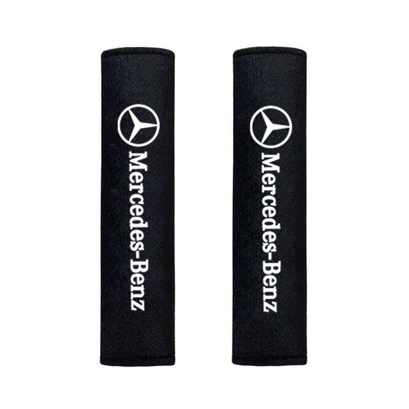 2Pcs Car Seat Belt Shoulder Cushion Protector Cover For Mercedes Benz C180 C200 C260 C300 W108 W124 W126 W168 W176 AMG Accessory