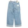 Citizens of humanity 2053B-3041 AYLA Blue Cotton Baggy Cuff Crop Denim Pants Bottoms 27 blueUsed